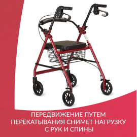 Ходунки-роллаторы для инвалидов с сиденьем и корзиной Armed KR 966LH
