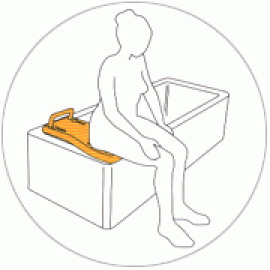 Доска для ванны Фрэш с оранжевой ручкой (Bathboard Fresh orange handle)